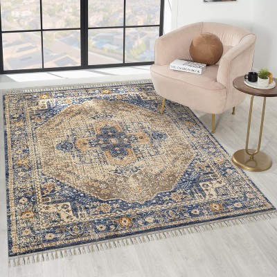 Luxe Weavers Floral Fringe Area Rug