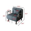 NicBex Velvet Convertible Sofa Bed, Tri-Fold Sleeper Sofa with Adjustable Backrest & Pillow, Leisure Chaise Lounge Couch for Living Room,Loveseat Sofa - 3 of 4