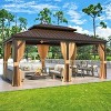 Erommy Hardtop Gazebo with Galvanized Steel Double Roof - 4 of 4