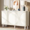 Hommoo 59.4" Sideboard Buffet, White Credenza Storage Cabinet with Doors White - 2 of 4
