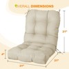 EAGLE PEAK Tufted Outdoor/Indoor Seat/Back Chair Cushions, Set of 2, 42'' x 21'' - 3 of 4