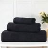 Honeycomb Waffle Border Cotton Medium Weight Towel Set by Blue Nile Mills - 2 of 4