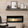 8" x 36" Large Rustic Wood Floating Wall Shelf Gray - American Art Decor - 3 of 4
