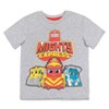 Mighty Express Nate Brock Milo 2 Pack Graphic T-Shirt Gray/Red - 3 of 4