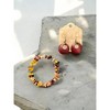Michelle Marie Boutique's Mookaite Bracelet and Burgundy Geometric Hoop Earring Jewelry Set, - 3 of 4
