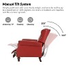 Set of 2 Justine Transitiona Wooden Upholstery Genuine Leather Recliner with Nailhead Trim for Living Room and Bedroom  | ARTFUL LIVING DESIGN - 4 of 4