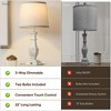 Itopfox Dimmable Table Lamps Set of 2, Rustic Farmhouse Lamps for Living Room Bedroom, Bedside Desk Lamps with Touch Control, Includes Warm Bulbs - 2 of 4