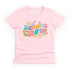 The Juniper Shop Second Grade Flowers Girls' Short Sleeve Tee - 1 of 2