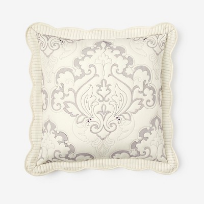 BrylaneHome Amelia Euro Sham - Euro, Ivory Lavender