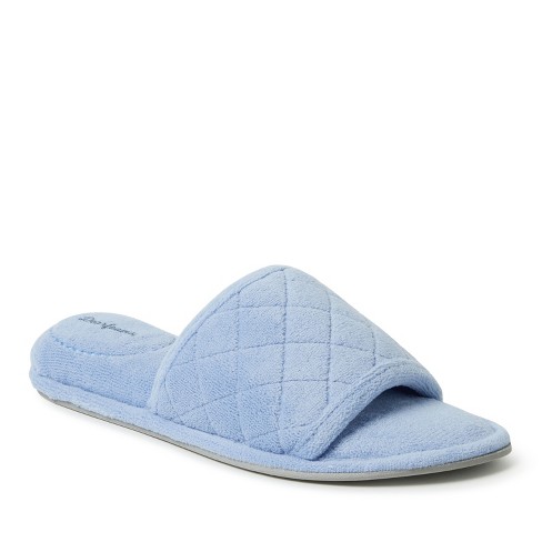 Bounty Zuiver Harde ring Dearfoams Womens Beatrice Quilted Microfiber Terry Slide Slipper - Iceberg  Size L : Target