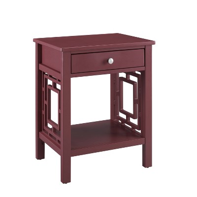 Whitley 1 Drawer End Table Merlot - Linon