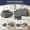 Mjkone 76" Comfort L-Shaped Sectional Sofa Set,Corduroy 3-Seater with Moveable Storage Ottoman/Loveseat/Single Sofa Couch - 2 of 4
