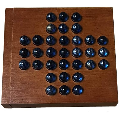 We Marble Solitaire Wooden Travel Game - 5 Inches : Target