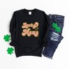 Simply Sage Market Women's Graphic Sweatshirt Lucky Mama Retro Clovers - 3 of 4