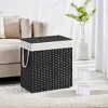 110L Laundry Hamper with Lid Laundry Clothes Hamper with 2 Removable Liner Bags Wicker Double Laundry Basket for Bathroom - 4 of 4