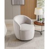 NicBex Teddy/Velvet Accent Chair,Barrel Chair with Wooden Frame and Swivel Base,Modern Upholstered Swivel Chair Living Room Chairs for Living Room - 2 of 4