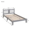 NicBex Twin Size Wood Platform Bed Frame with Decorative Headboard - 3 of 4