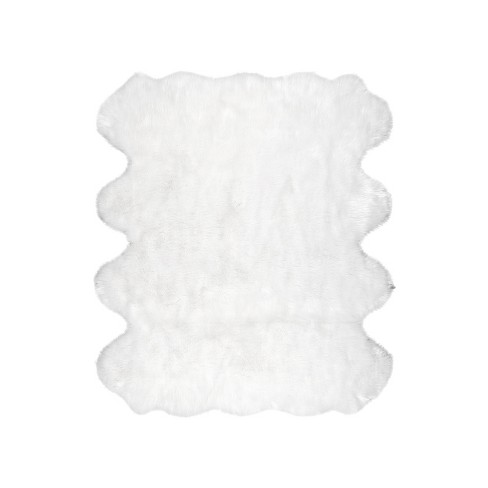 Nuloom Ayana Faux Sheepskin Octo Shaggy Area Rug, Shaped 6' X 6' 11 ...