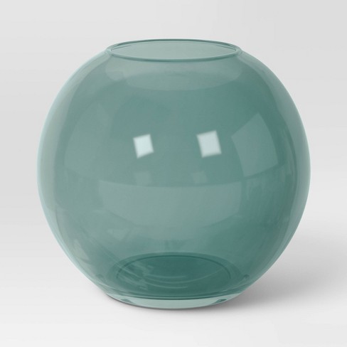 Glass Round Vase Green - Room Essentials™ : Target