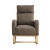 PAGED 27.6" Rocking Chair Modern High Backrest Accent Chair Living Room Chairs with Two Side Pocket for Living Room - 2 of 4
