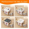 Kids Table and Chair Set, 4 in 1 Wooden Activity Table & 2 Chairs with Storage Drawer Detachable Tabletop for Toddlers Kids Drawing, Reading, Crafts - 2 of 4