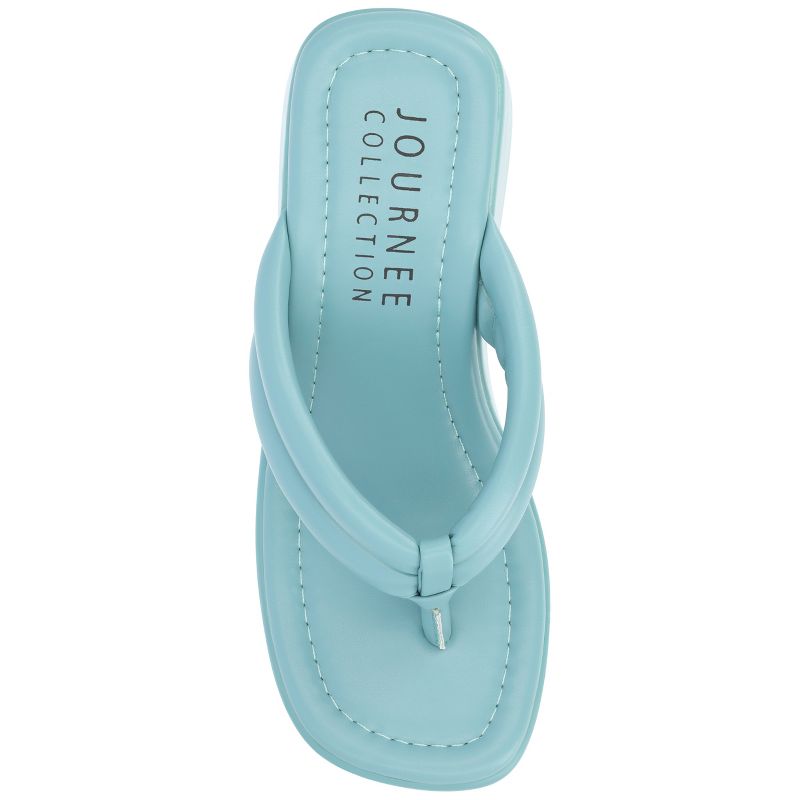 Journee Collection Womens Shareene Tru Comfort Foam Slip On Platform Wedge Sandals, 5 of 11