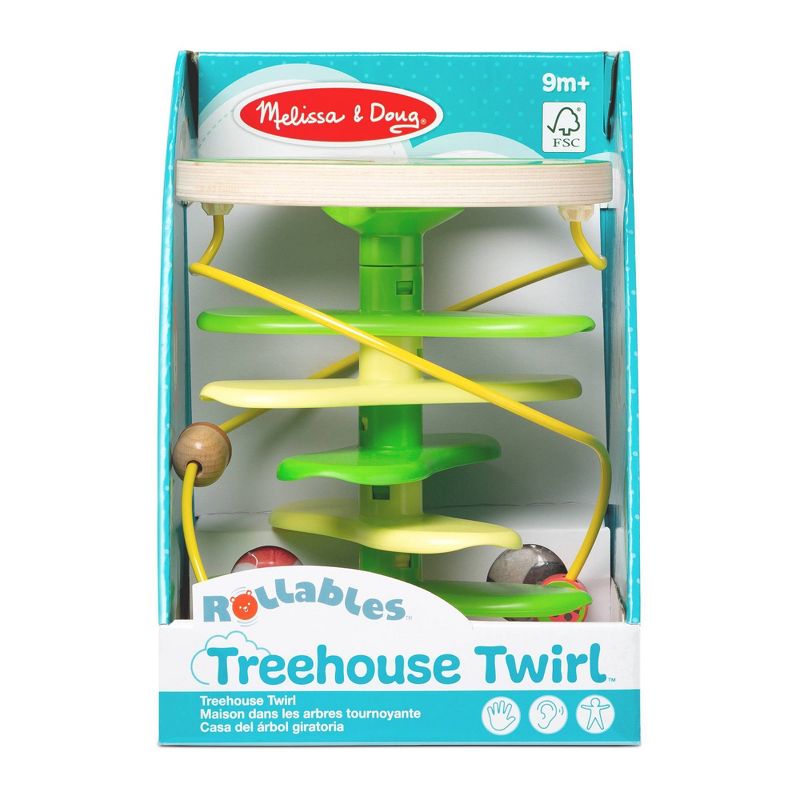 Melissa &#38; Doug Rollables Treehouse Twirl Infant and Toddler Toy (3pc), 4 of 11