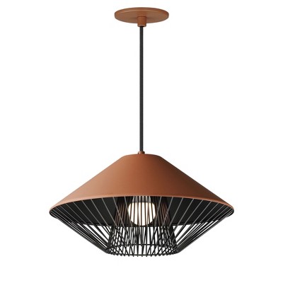 ET2 Lighting Phoenix 1 - Light Pendant in  Brick/Black
