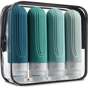 6oz Toiletry Bag Large Travel Bottles for Toiletries, BPA Free Leak Proof Tubs Refillable Liquid Traveler Accessories - 1 of 4