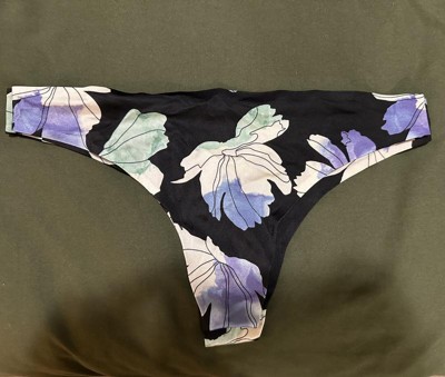 Auden Womens Bonded Edge Micro Thong Size XS (0-2) Mesh Sides Mauve Panties