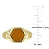 EVERLY JEWELRY |Yellow Plated Sterling Silver 2 CT TGW Tiger eye Fashion Ring - 4 of 4