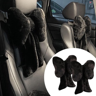 TruAIR Plush Car Neck Pillow Set Ð Soft Headrest Support, 2PCS