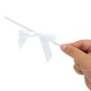 Juvale 100-Pack Twist Tie Bows - White 3" Satin Ribbon Small Bows For Gift Wrapping Treats Party Favors Craft Decoration - 4 of 4
