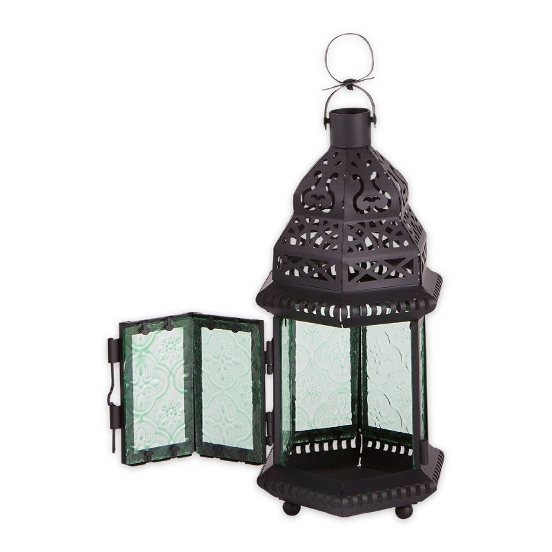 Iron/Glass Moroccan Style Outdoor Lantern - Zingz & Thingz, 2 of 6