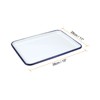 Unique Bargains Metal Triple Enamel Coated Rectangular Art Butcher Tray Palette 2 Pcs - 2 of 4