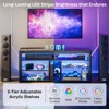 Bestier Led Tall TV Stand, Entertainment Center For 55/60/65 Inch Tv, Gaming Tv Console With Storage For Ps5, Adjustable Shelf - 2 of 4