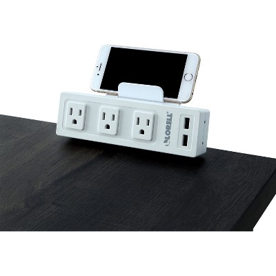 Lorell AC Power Strip 3 Outlets 2 USB Ports Desktop WE 33997