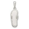 Black Bow Jewelry Sterling Silver and Crystal Multi-Color Collage Flip flop Pendant - 3 of 4
