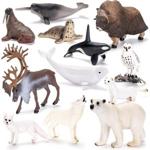 12-Piece Safari Animal Figures Set - Large Realistic African Wildlife Toys for Kids - 1 of 4