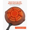 VEVOR Cast Iron Skillet, 3-Piece Frying Pan Set (6, 8, 10 in), Heavy-Duty Skillets with Heat-Resistant Handle, Pre-Seasoned Chef's Pan, Black - 4 of 4
