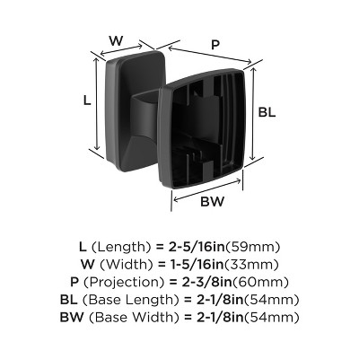 Matte Black Single Prong Wall Mounted Robe Hook