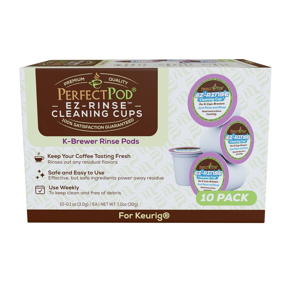 Perfect Pod 10ct EZ-Rinse Cleaning Cups for Single-Serve Coffee Brewer