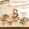 7 Pcs Cake Stand Set,30Cm Metal Dessert Table Display Set with 2 Tiered Stands&5 Trays,Metal Cupcake Holder,Cake Stand Set for Baby Shower Xmas Party - 3 of 4