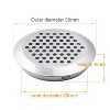 10pcs Bevel Surface 29mm Cabinet Round Air Vent Stainless Steel Louvered Grille Cover Vents with Little Holes - 2 of 4