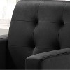 Vynxaria Hale 27.5" Light Gray Velvet Accent Armchair with Tufted Back - 3 of 4