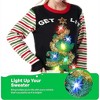 Joyfy Christmas Sweaters for Women, Christmas Ugly Sweater, LED Light Up Christmas Tree Pullover Tops - 3 of 4