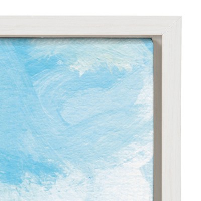 Sylvie Spring Floral Watercolor Framed Canvas Wall Art