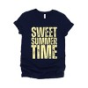 Simply Sage Market Sweet Summer Time Block Distressed Short Sleeve Tee - 2 of 4