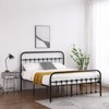 Karl Home Single-Layer Black Queen Size Iron Bed Frame with Shell Decoration - 4 of 4