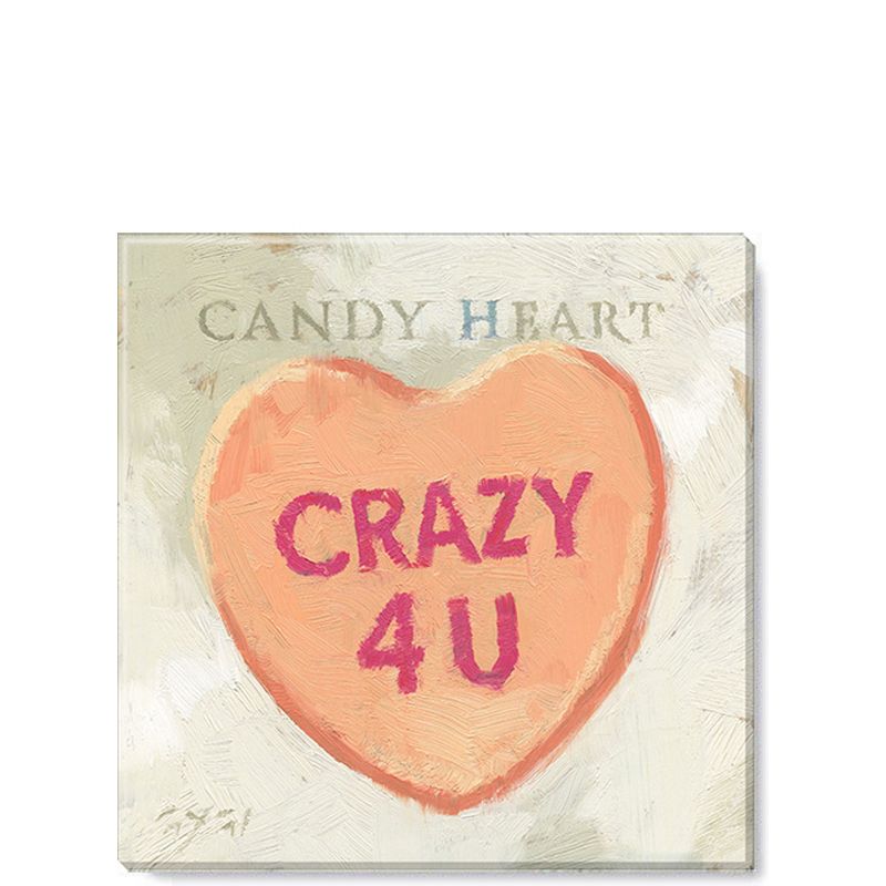 Sullivans Darren Gygi Orange Candy Heart Canvas, Museum Quality Giclee Print, Gallery Wrapped, Handcrafted in USA, 1 of 7